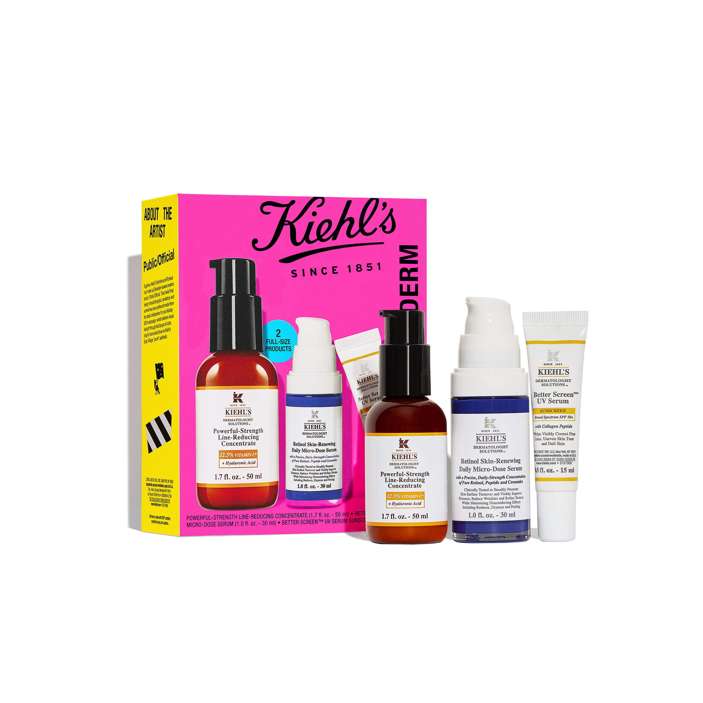 Kiehls Dare To Derm Anti Aging 163 Value Gift Set 105$