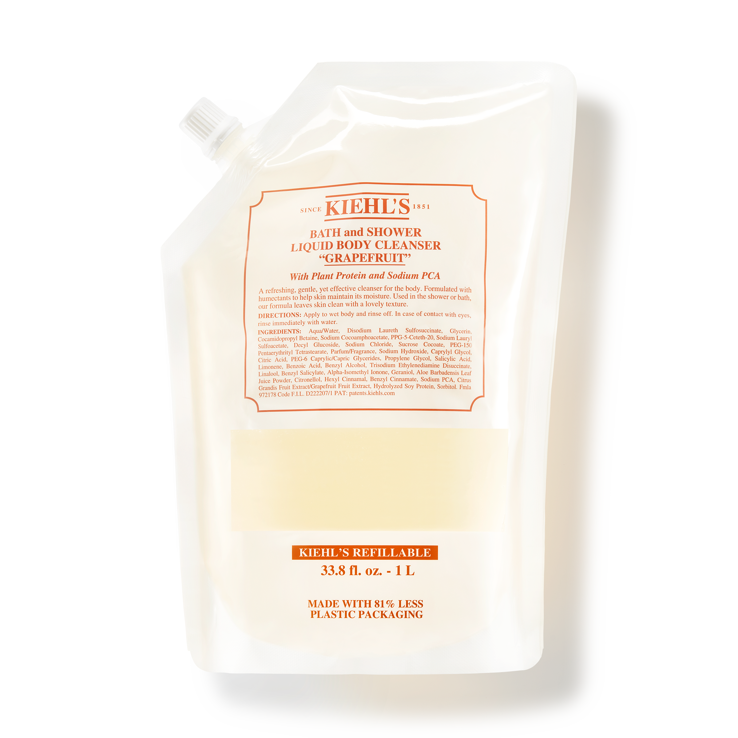 Bath and Shower Refillable Liquid Body Cleanser