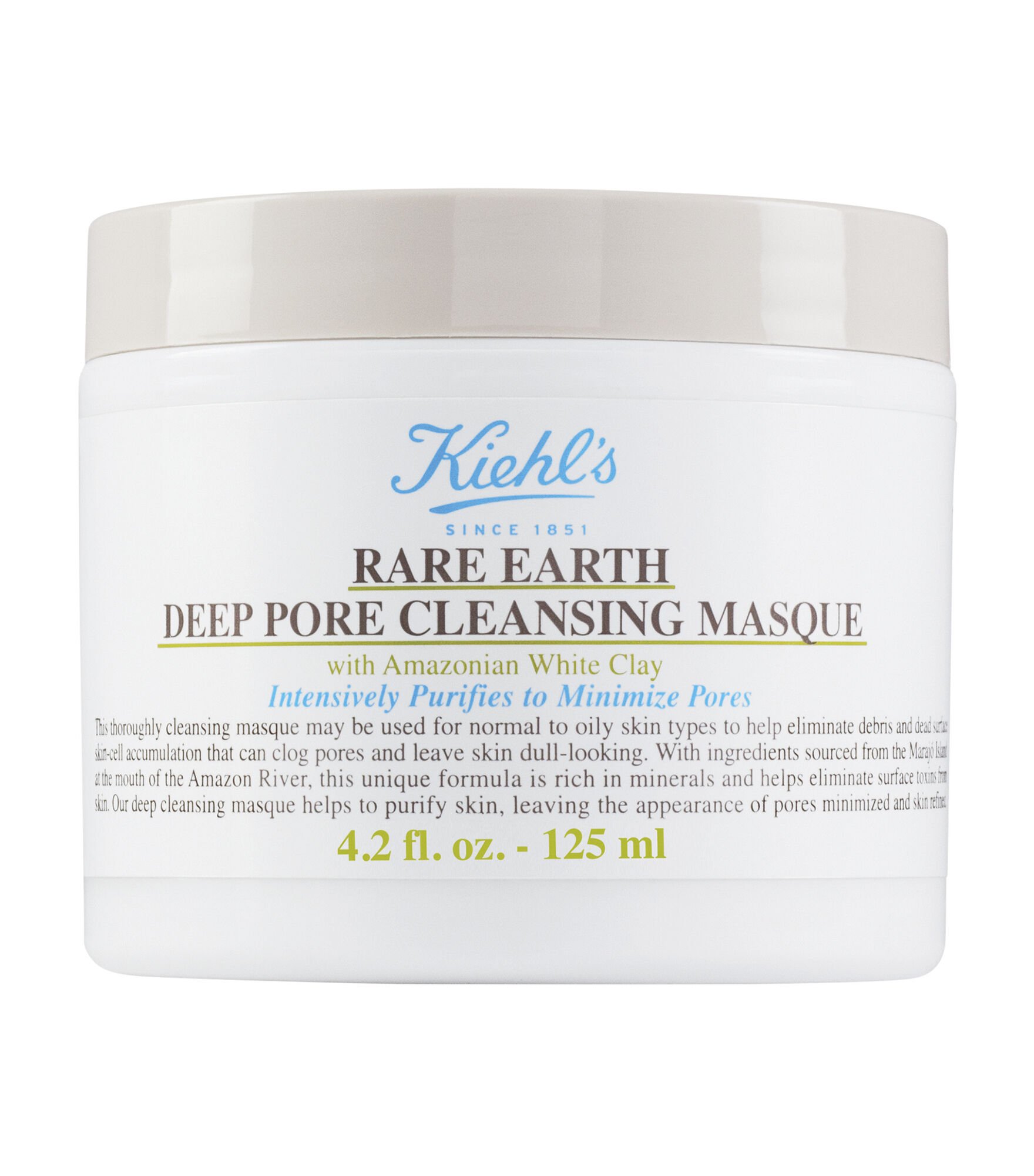 Kiehl's Rare Earth Deep Pore Cleansing Mask – Clay Face Mask | 4.23 fl oz