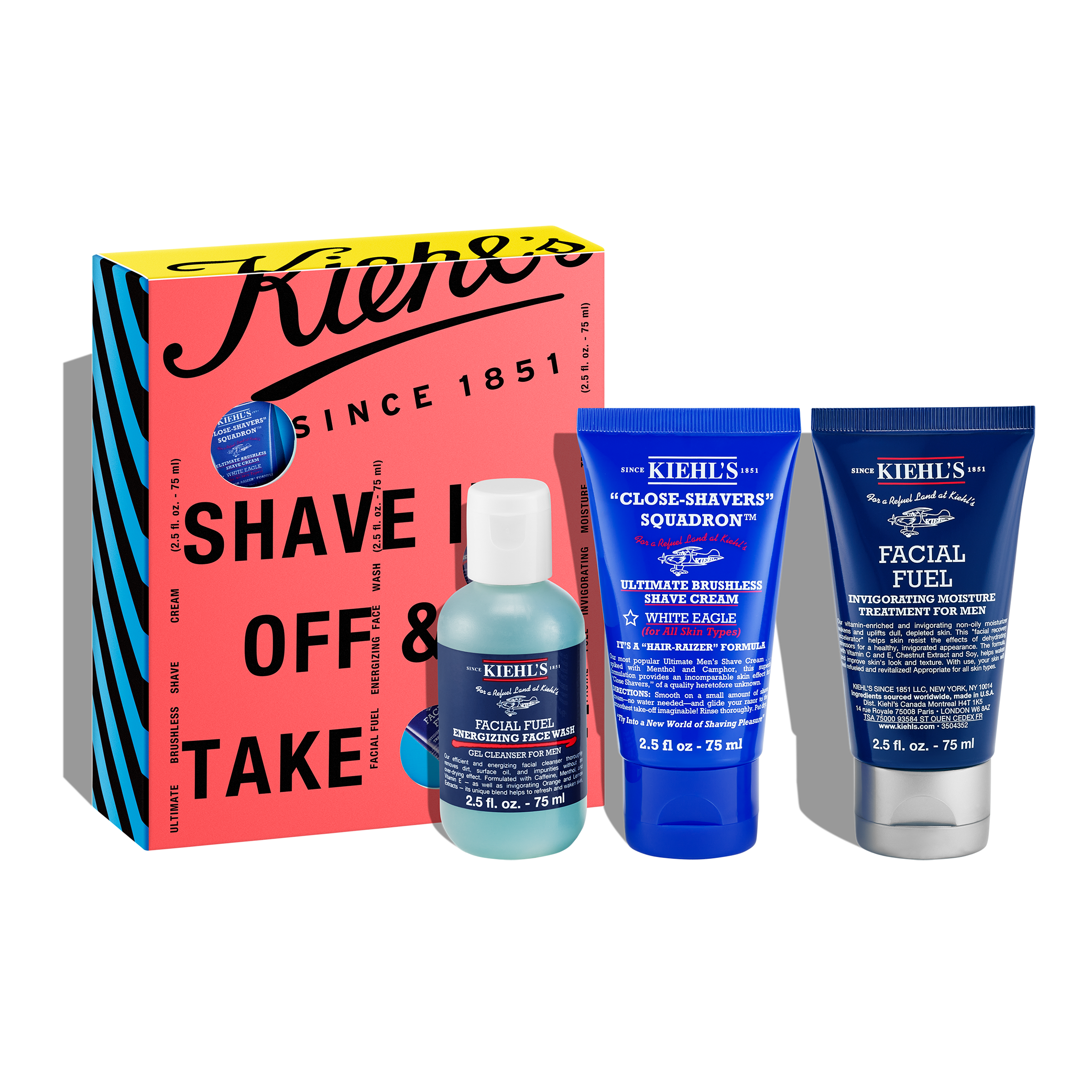 Kiehls Shave It Off Take Off Men Shaving 62 Value Gift Set 40$