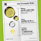 our formula with: avocado oil, sodium PCS and Beta-carotene 