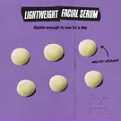 retinol texture on purple background: Lightwieght facial serum gente enough to use 2x daily 
