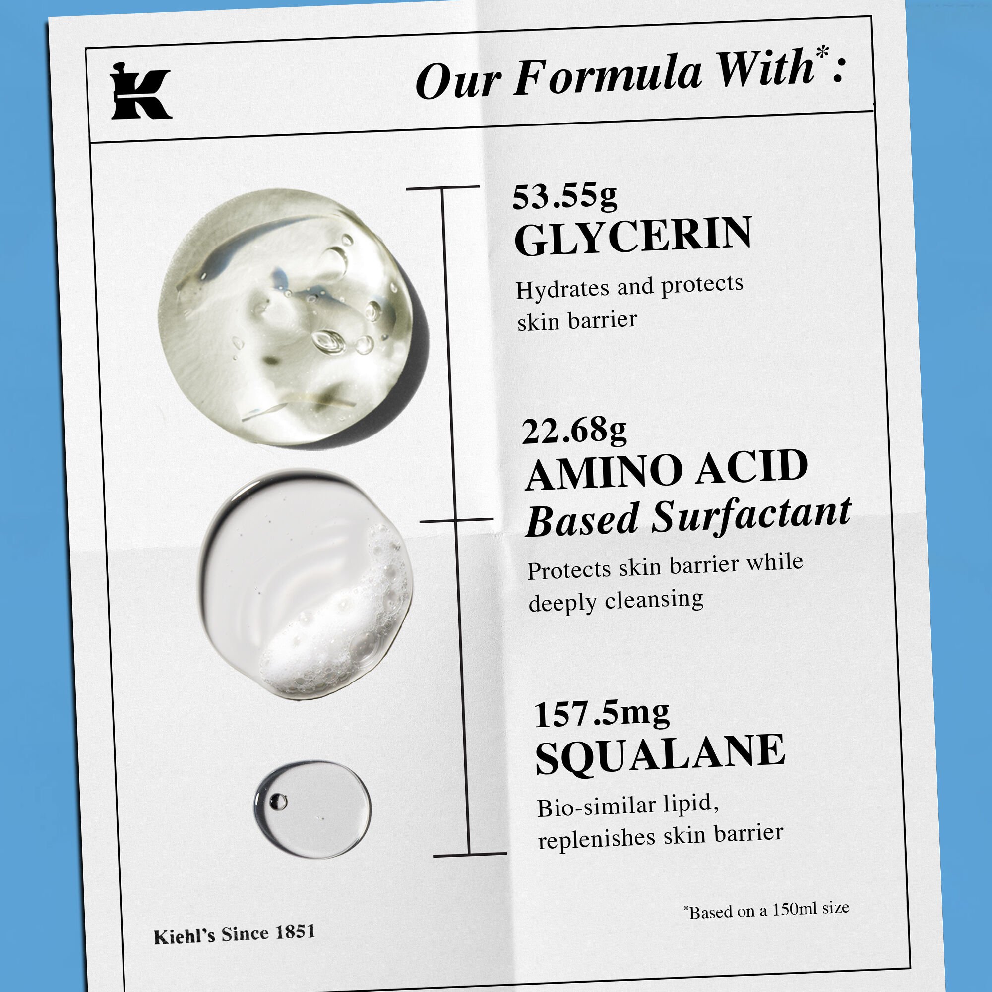 our formula with: glycerin, amino acid, squalane 