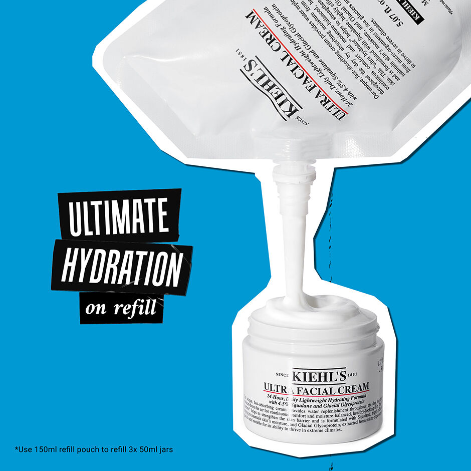Ultra Facial Refill Pouch refilling Ultra Facial Jar   