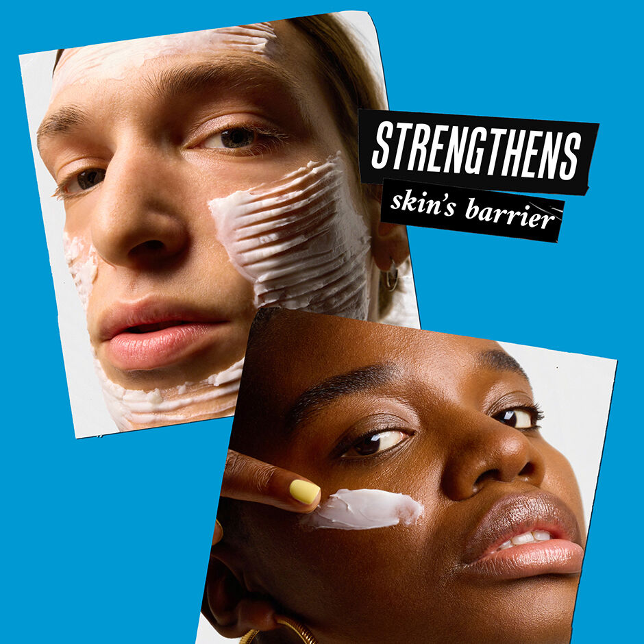 Ultra Facial Cream swatch on different skin 