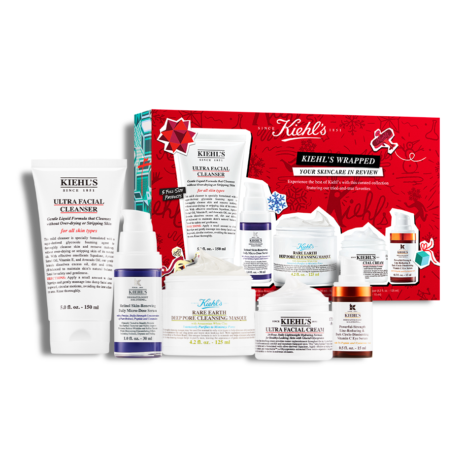 Kiehls Wrapped Gift Set - Skincare Gift Set 125$