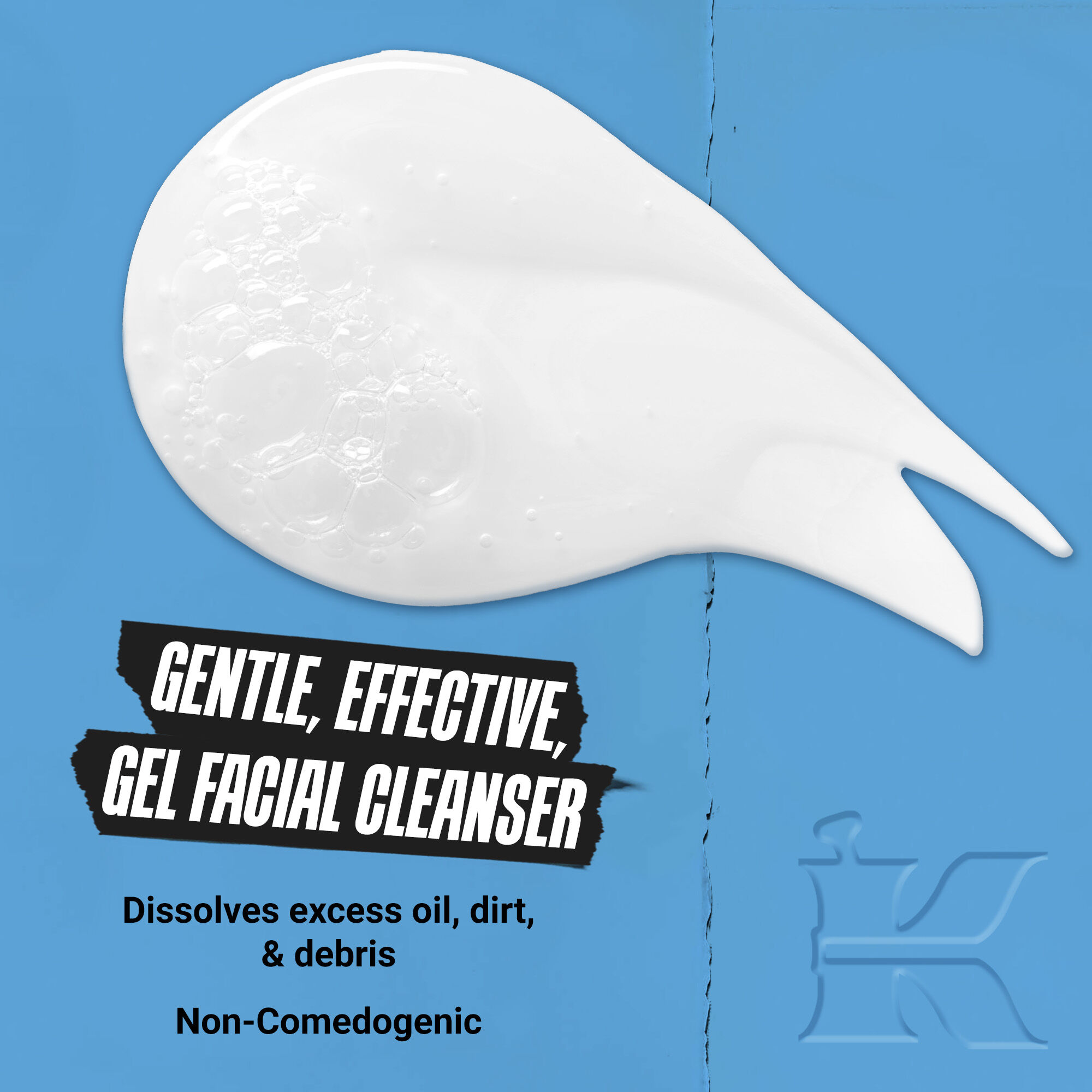 gentle, effective, gel facial cleanser dissolves excess oil, dirt & debris. non-comedogenic 