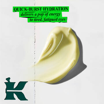 texture swipe of eye cream- quick burst hydration delivers a pop of energy no tired, fatigued eyes 