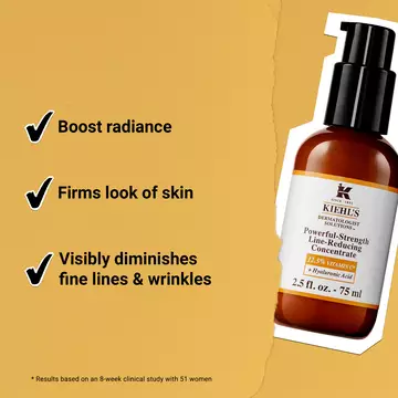 boost radiance, firms look of skin, visibly diminishes fine lines & wrinkles 