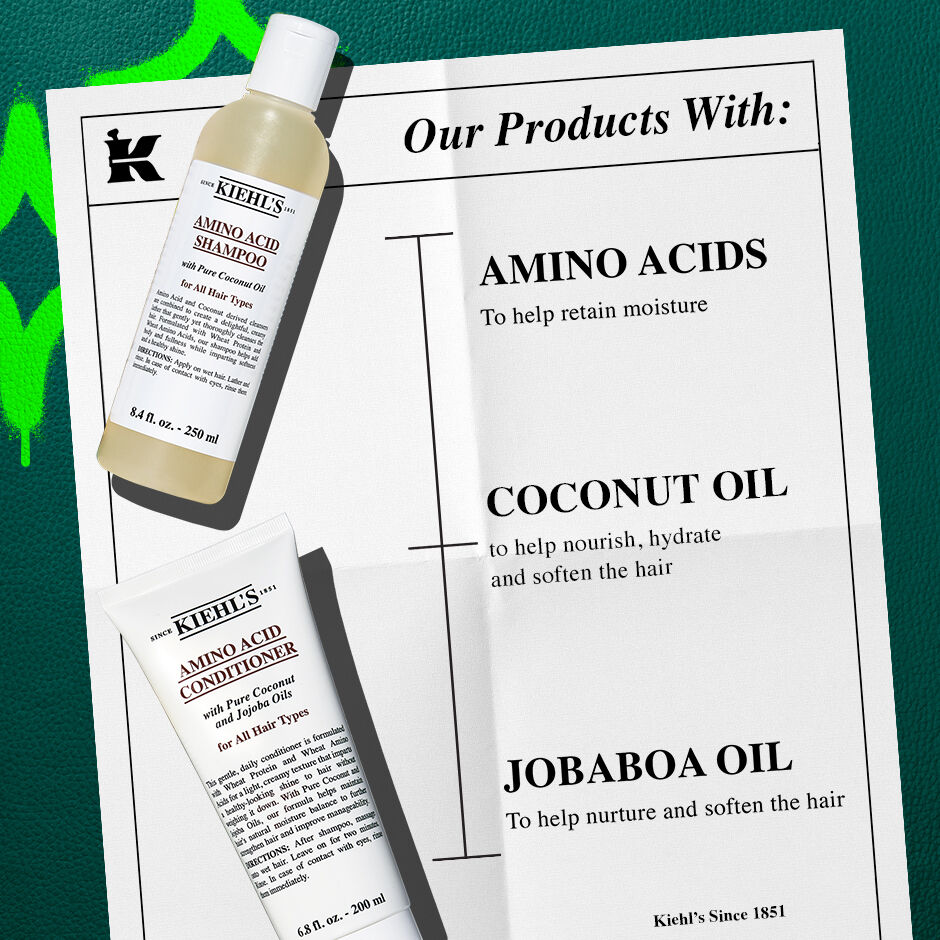 our products with: amino acids, coconut oil, jababo oil 