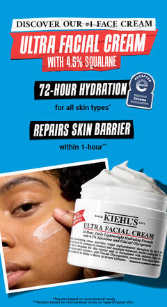 Discover Ultra Facial Cream with 4.5% Squalane. 72 hour hydration for all skin types