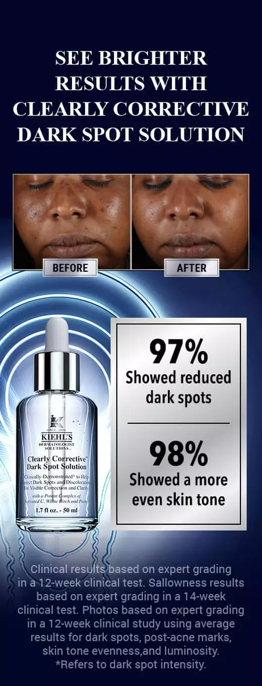 See brighter results with clearly corrective dark spot solution