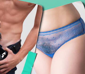 Body closeups of two models