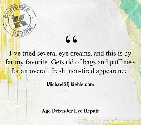 I've tried several eye creams, and this is by far my favorite. Gets rid of bags and puffiness for an overall fresh, non-tired appearance. —MichaelSF, kiehls.com