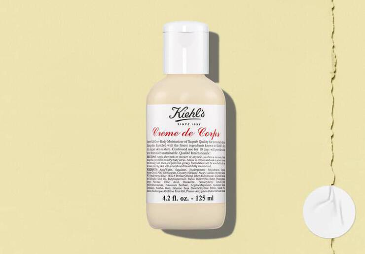 Bottle of Kiehl’s Creme de Corps body lotion