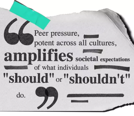 Quote about peer pressure and expectations