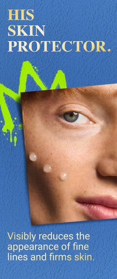 HIS SKIN PROTECTOR. Visibly reduces the appearance of fine lines and firms skin.