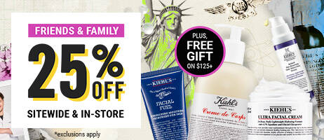 Friends & family 25% off sitewide & in-store. plus free gift on 125+