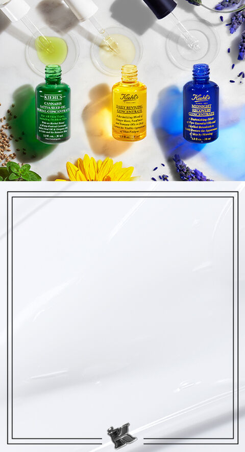 A photo of the most popular face oil's from the Kiehl's line.