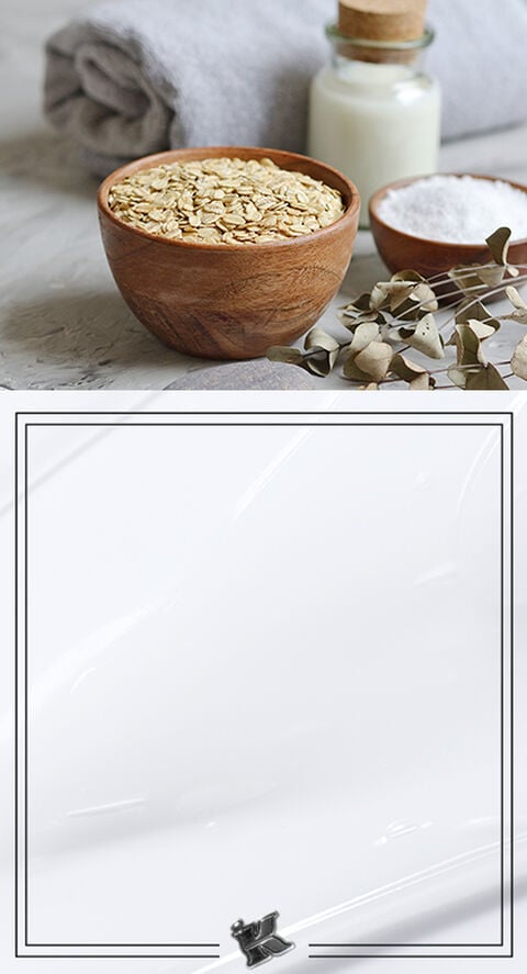 A product shot of a bowl of oatmeal