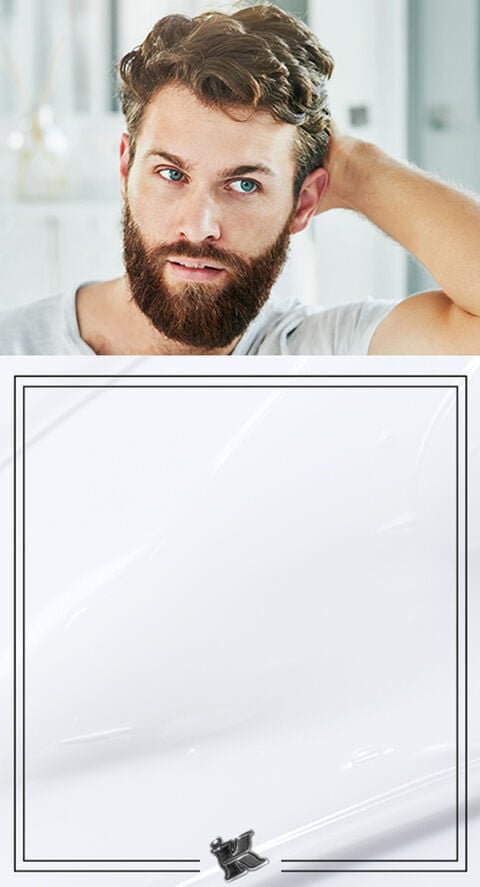 A man with facial hair