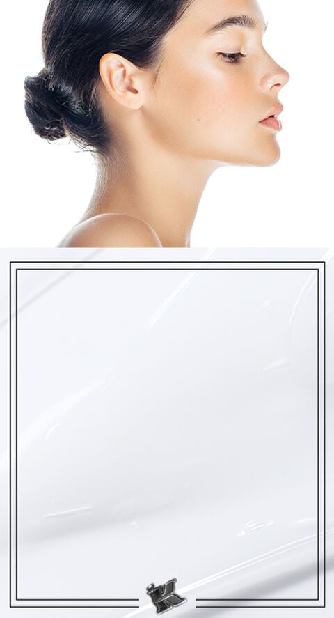 A woman with clear skin