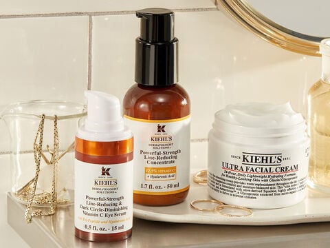 A product shot of Powerful-Strength Vitamin C Serum and Ultra Facial Cream